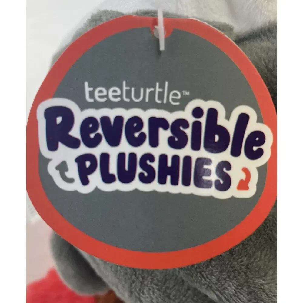 Black/Red Panda - OFFICIAL TeeTurtle ORIGINAL REVERSIBLE Plush Stuffed Happy Mad